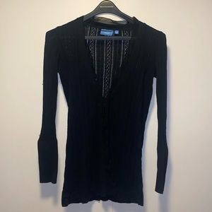 Simply Vera Vera Wang Lace & Sheer Fabric Cardigan